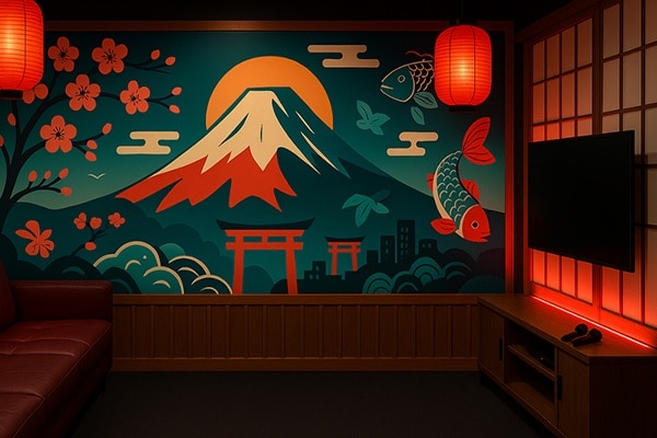 Décor salle Neo Kyoto Karaoké Poitiers