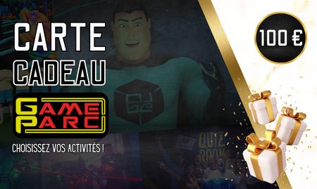 Carte cadeau Game Parc de 100&nbsp;€, valable sur tout le complexe