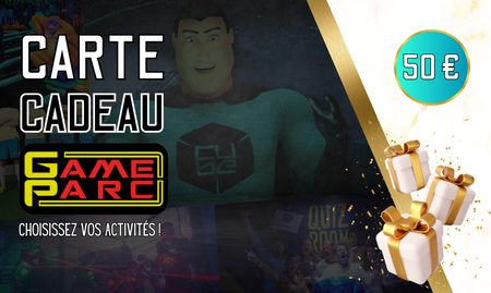 Carte cadeau Game Parc de 50&nbsp;€, valable sur tout le complexe
