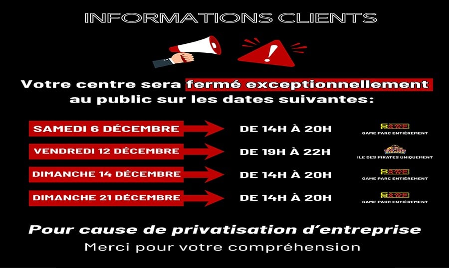 Affiche Privatisation GameParc 2025